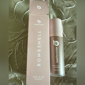 Bombshell bronze body makeup